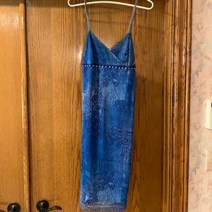 Fun blue funky patterned dress